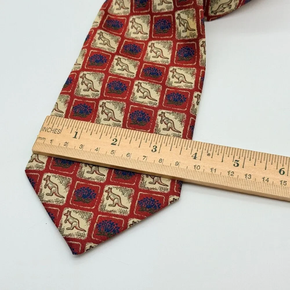 Kangaroos Australia Sunshine Ties Mens neck tie novelty print classic polyester
